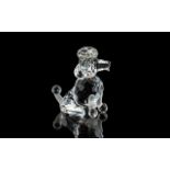 Swarovski Silver Crystal Poodle Dog Figure, With Box and Certificate,