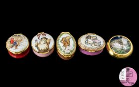 Collection of Enamelled Boxes, to include to Halcyon Days Beatrix Potters 2001,