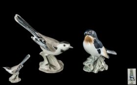 Bing and Grondahl Superb Quality Pair of Hand Painted Porcelain Bird Figures.