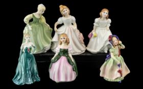 A Collection of 5 Royal Doulton Figures to include HN 1649 Babie, HN 3043 Lynsey, HN 2996 Amanda,