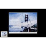 Bob Dylan Limited Edition Signed Giclee Print, titled 'Early Morning, Golden Gate Bridge',