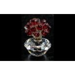 Swarovski S.C.S Crystal - Magic of Crystal ' Vase of Roses '.