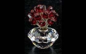 Swarovski S.C.S Crystal - Magic of Crystal ' Vase of Roses '.