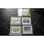 Collection of Five Pictures, to include two Brandon Cox signed prints,