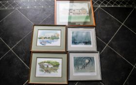 Collection of Five Pictures, to include two Brandon Cox signed prints,