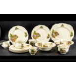 Alfred Meakin 'Country Cottages' Dinner/Tea Service, comprises six large dinner plates,