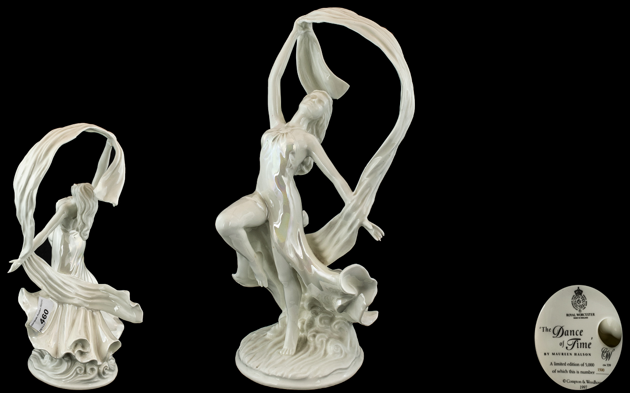 Royal Worcester Figurine The Dance of Time by Maureen Halson limited edition number 1500 of 5000.