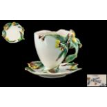 Franz - Superb Hand Painted Porcelain Styalished Cup and Saucer. Model No F200462.