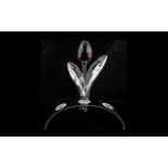 Swarovski ' The Magic of Crystal ' Red Tulip with Stand, The Stand Holds 3 Tulips,