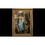 Large Oilograph Painting 'The Bridesmaid', a copy of the Tissot original, in a gilt frame.