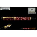 Parker Duofold 'International Box' Fountain Pen, marbleized Bakelite body with an 18k nib; unused,