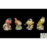 Royal Worcester Excellent Collection of Hand Painted Bird Figures ( 4 ) In Total.