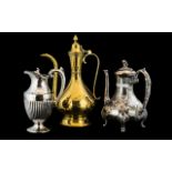 Two Silver Plated (EPBM) Jugs, (tea pot and hot water),