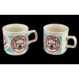 Two Manchester City League Cup winners Mugs, 1975-1976.