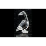 Swarovski Silver Crystal ' Goose Mother ', Stands Approx 2.