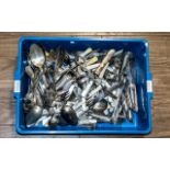 Selection of Vintage Silver Plated Cutlery including twenty-seven silver rimmed,
