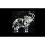 Swarovski Silver Crystal ' Baby Elephant ' From th Rare Encounters Range.