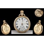 A.W.W.Co Lady Waltham - Attractive 9ct Gold Key-less Fob Watch of Small Proportions.
