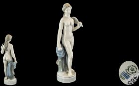 Royal Copenhagen Superb Porcelain Figurine ' Helena ' Nude Girl with Hand Mirror. Number 4639.