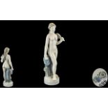 Royal Copenhagen Superb Porcelain Figurine ' Helena ' Nude Girl with Hand Mirror. Number 4639.