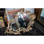 Rococo Gilt Framed Mirror, measures 46" x 33" overall.