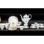 A Royal Stafford Enchantment Design Coffee Service comprising 6 tea cups and saucers along with a