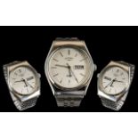 Rotary - Quartz Day-Date Display Stainless Steel Wrist Watch. c.1970's. No 1041.