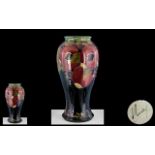 William Moorcroft Signed Large and Impressive Vase of Baluster Shape ' Ochre Pomegranates ' Design