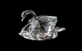 Swarovski Silver Crystal ' Swan ' Beautiful and In As New Condition,