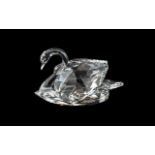 Swarovski Silver Crystal ' Swan ' Beautiful and In As New Condition,