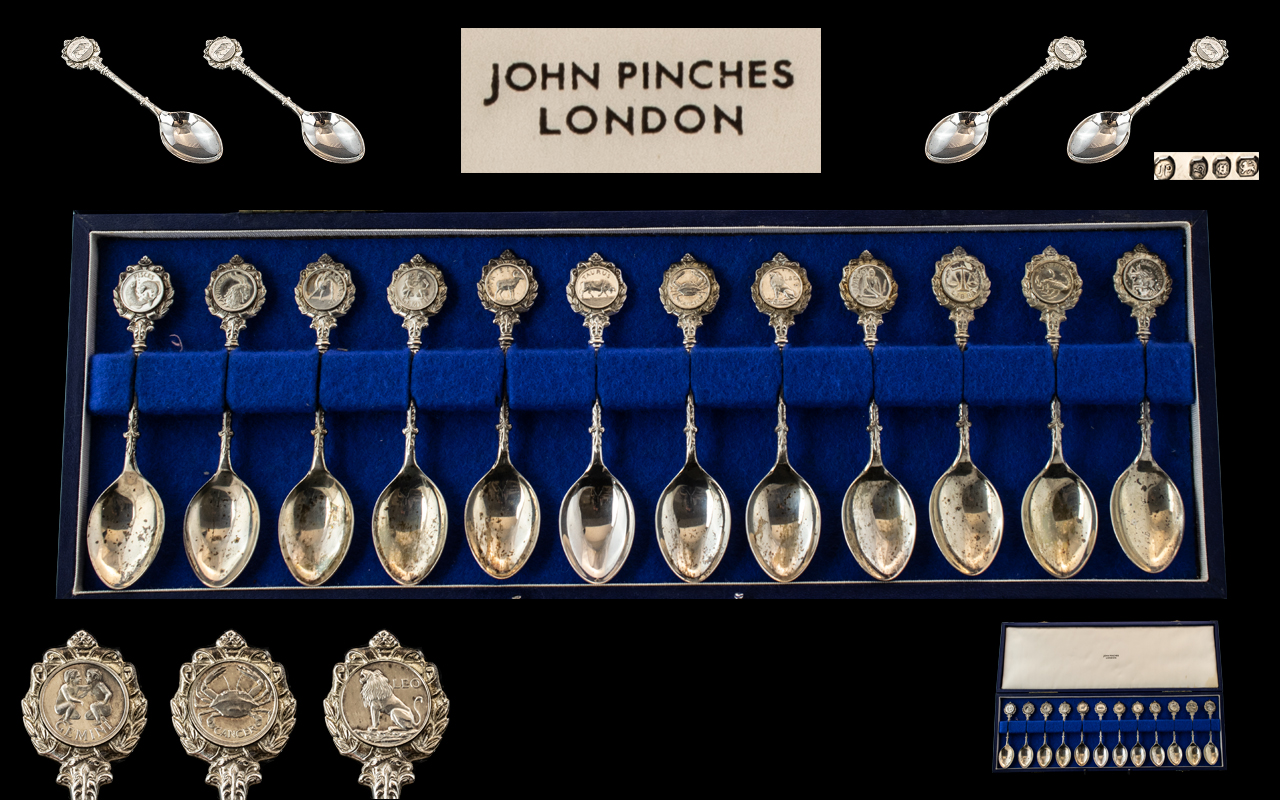 ' John Pinches ' London Ltd Edition Boxed Set of ( 12 ) Spoons.