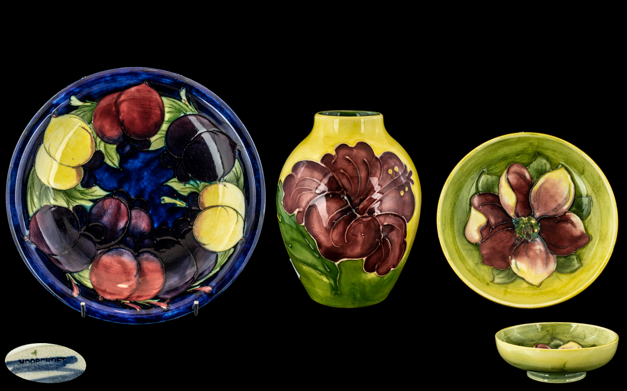 Three Pieces of Moorcroft Pottery to include a 7.