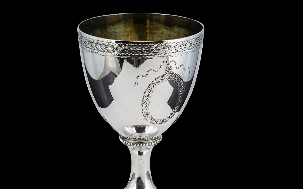 Elizabeth II - Superb Quality Ollivant and Botsford Sterling Silver Set of Eight Goblets, Gilt - Image 2 of 3