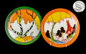 Two Wedgwood Limited Edition Plates in the Bizarre Collection Living Landscapes of Clarice Cliff,