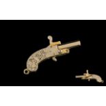 Antique Working Miniature Apprentice Made Pistol Key,