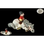 Beswick Thelwell Figure 'Kick Start' depicting a horse and young rider,