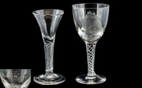 Commemorative Glass Rummer, etched to th