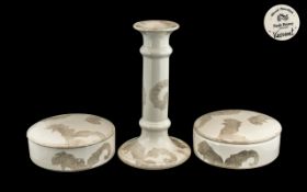 Poole Pottery Candle Stick, Stamps to Ba