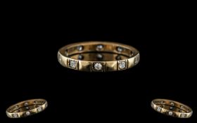 9ct Gold Eternity Ring, set with white f