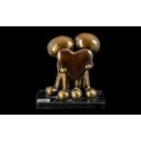 Doug Hyde Bronze Sculpture 'I Love You T