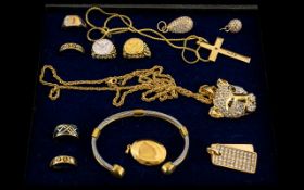 Collection of Assorted Gold Plated Jewel