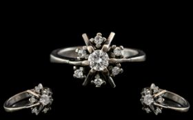 Ladies - Platinum Diamond Set Dress Ring