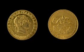 1820 George III (1760-1820) Full Sovereign, 22ct Gold.
