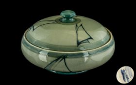 Moorcroft Signed W. Moorcroft ' Sailing Boat ' Lidded Tureen. Full Moorcroft Stamps to Base.