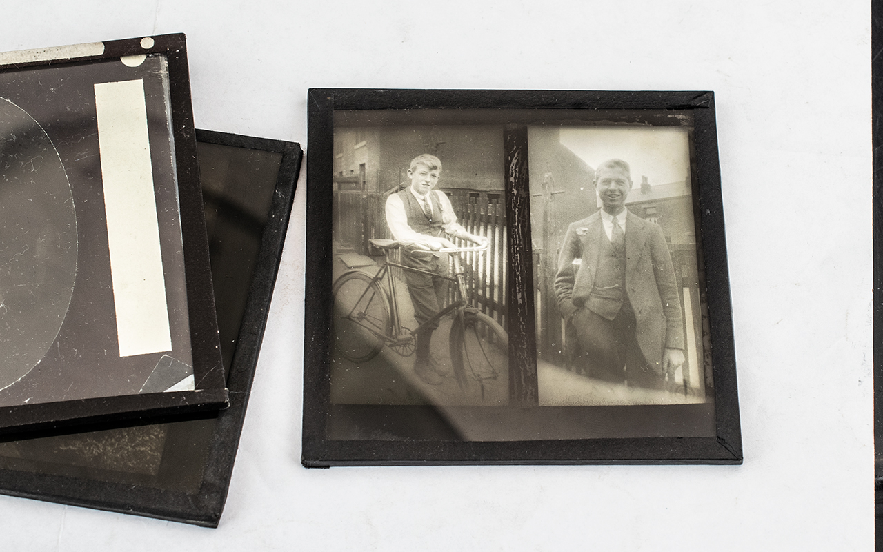 Box of Assorted Glass Lantern Victorian Slides, Various Subjects - Includes Portraits, Scenes, - Image 2 of 4