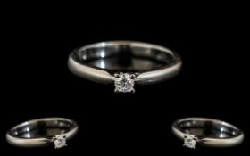 White Gold 18ct Round Brilliant Cut Diamond Solitaire Ring, Stamped 750, Gross Weight 3.