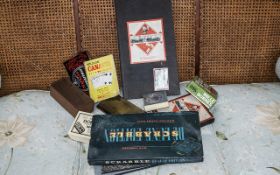 Bag Containing a Collection of Early to Mid Century Toys, including Monopoly, Canasta, Dominoes,