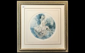 Gordon King Signed Lithograph of Lady In Erotic Pose.