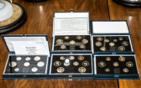 Five Royal Mint Year Coin Sets, 1987, 1989, 1990, 1991, and 1992.
