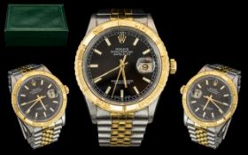 Rolex Gents 18ct Gold and Steel Oyster Perpetual Turn O-Graph ' Thunderbird ' Date-Just Wrist Watch.